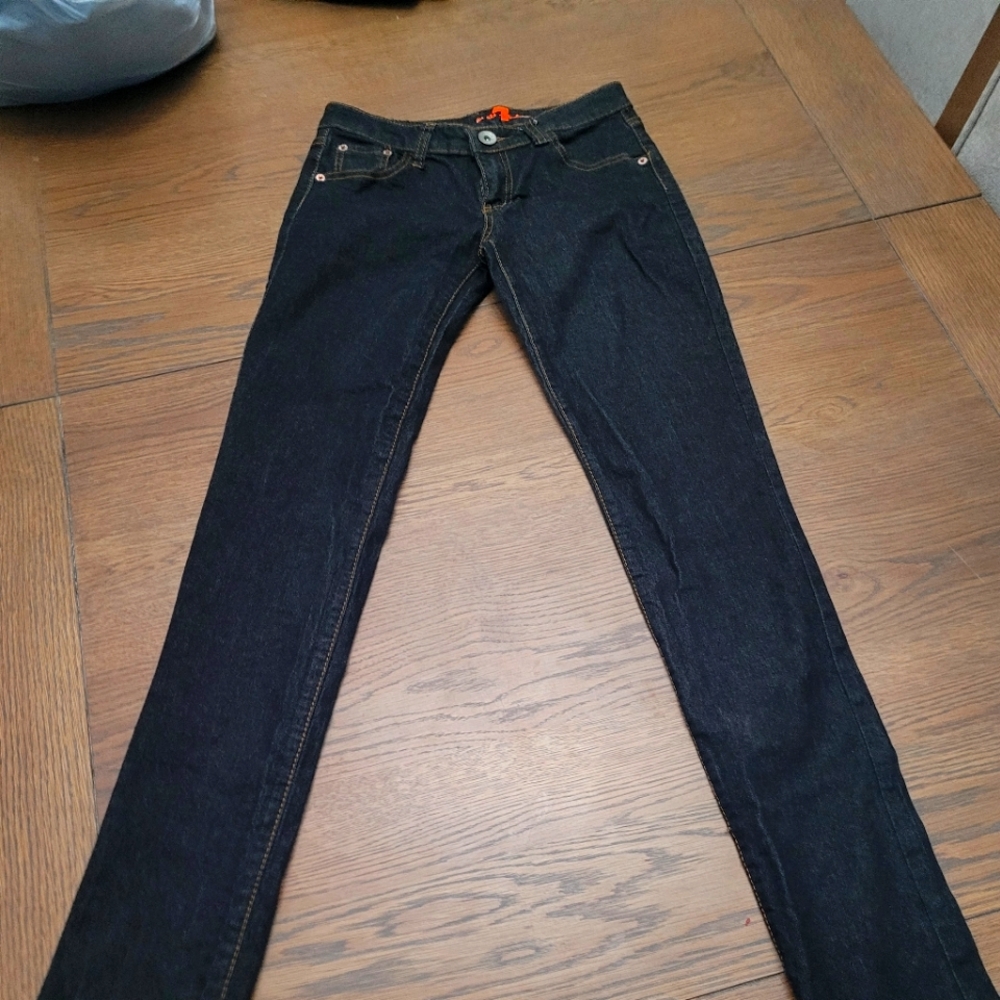 7 for all mankind jeans size 27  black denim